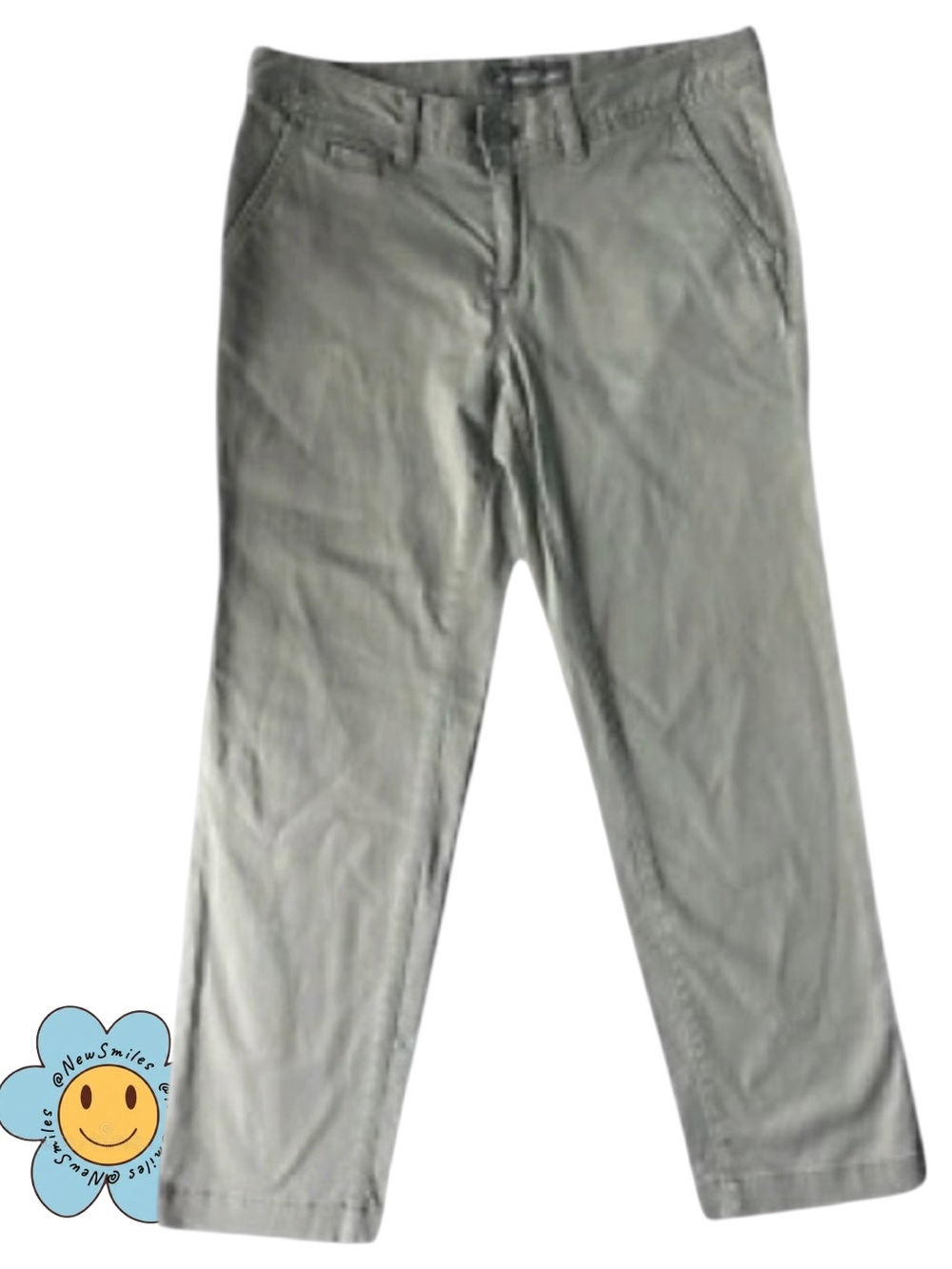 Eddie Bauer ~ Chinos ~ Straight Leg ~ Boyfriend Style Pants -  Khaki Gray